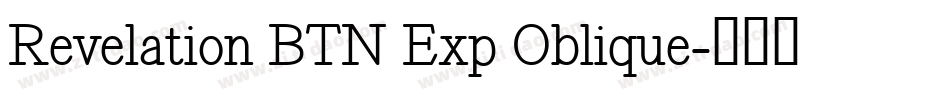 Revelation BTN Exp Oblique字体转换